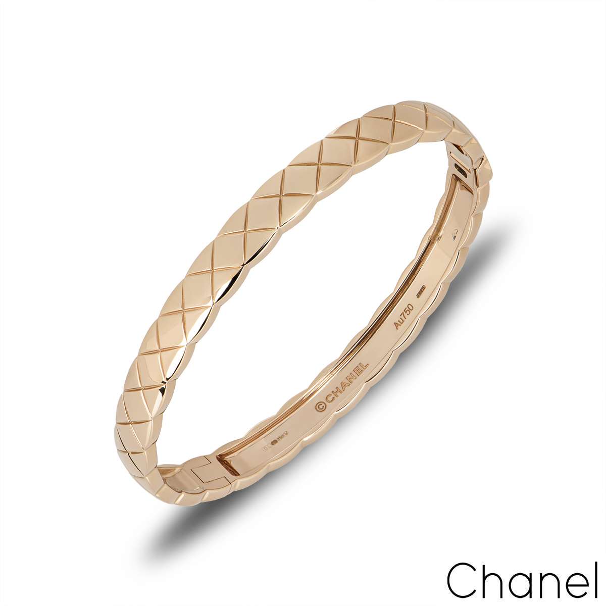 CHANEL COCO CRUSH S BRACELET QUILTED J11139 16 CM ROSE GOLD 18K GOLD BOX